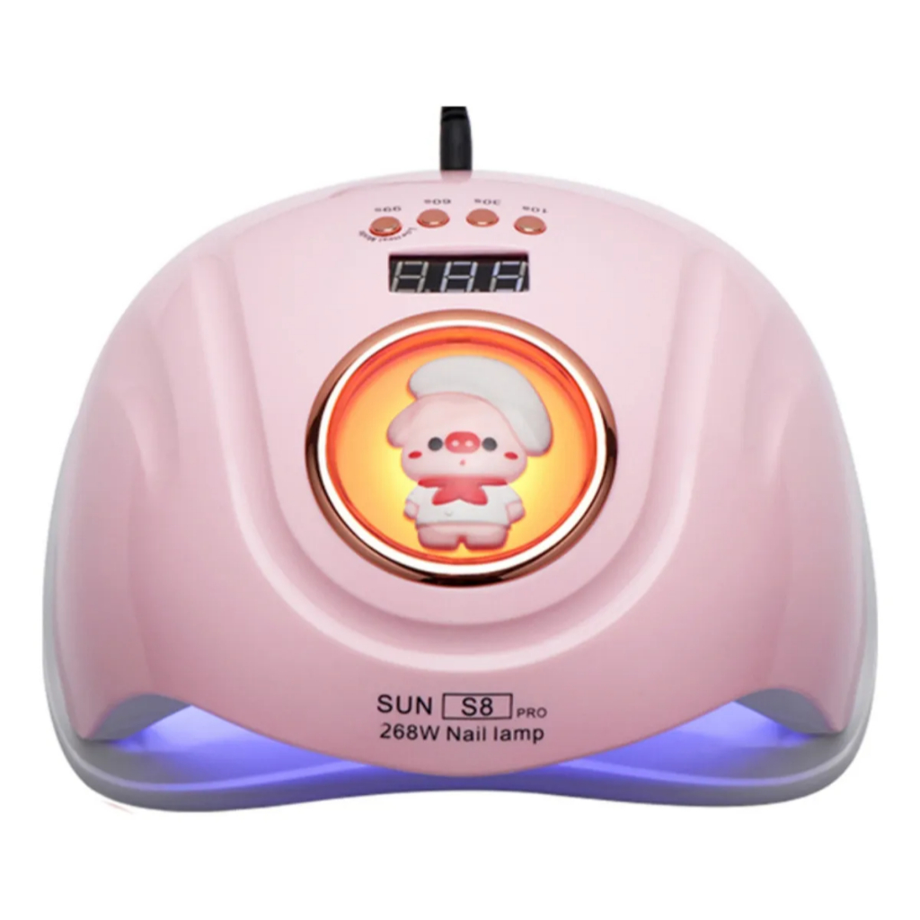 Cabine Estufa Sun S8 Pro Led Uv 268w Unha Gel Premium Cor Rosa