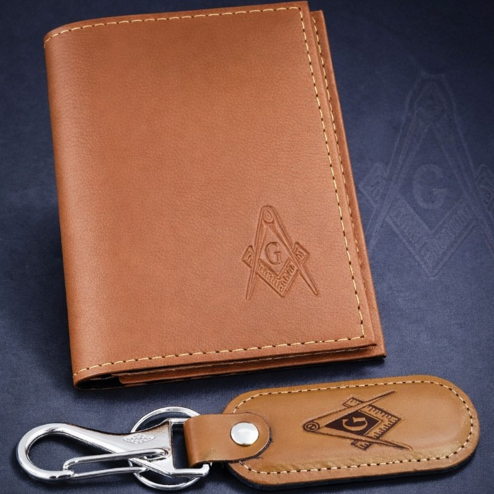 Kit Porta Documentos e Chaveiro Maçonaria em Couro Sintético kit ou individual em Oferta na Shopee