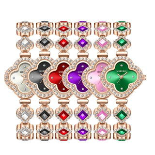 Relógio Feminino Trevo de Diamantes Relógio Feminino Trevo Luxo Dourado com Pulseira strass Brilho.. em Oferta na Shopee