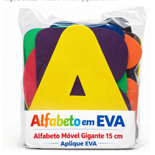 Alfabeto em EVA Alfabeto Móvel Gigante 15 cm Aplique EVA em Oferta na Shopee
