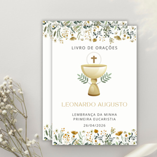 kit 10 LIVROS DE ORAÇÃO PERSONALIZADOS PARA PRIMEIRA EUCARISTIA em Oferta na Shopee