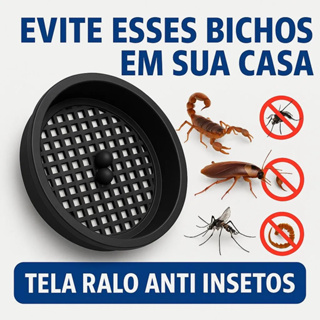 Tela Anti Inseto Escorpião Dengue Baratas Para Ralos 10cm Filtro Contra Entupimento Banheiro em Oferta na Shopee