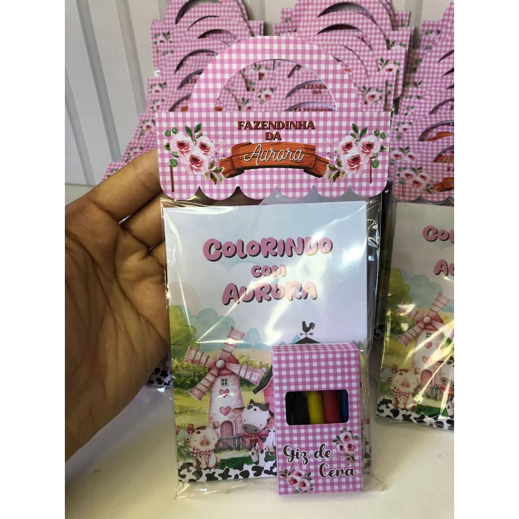 Kit de Colorir Infantil Personalizado | Lembrancinha Festa Infantil | Atividade Criativa para Crianças
