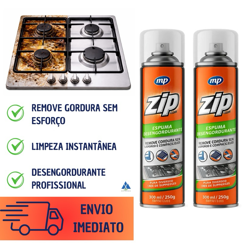 Espuma Desengordurante Zip Clean 300ml My Place em Oferta na Shopee