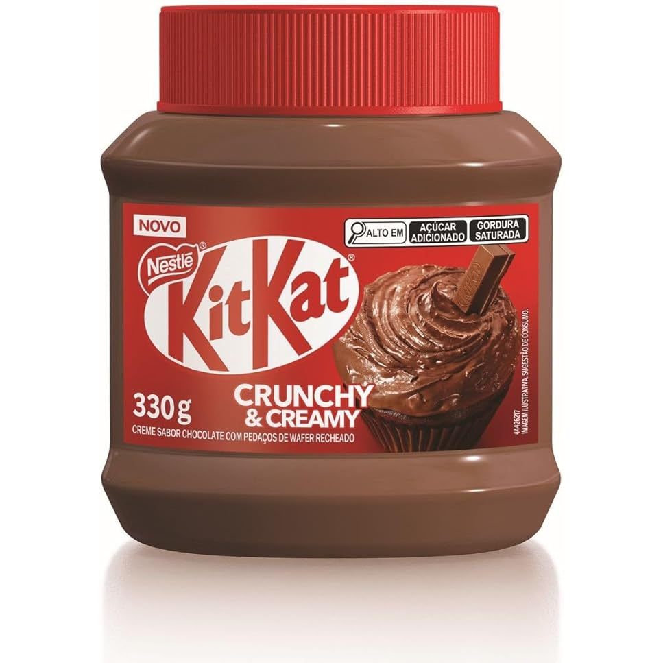 Creme  KIT KAT Crunchy & Creamy Chocolate Crocante Nestlé Pote 330g