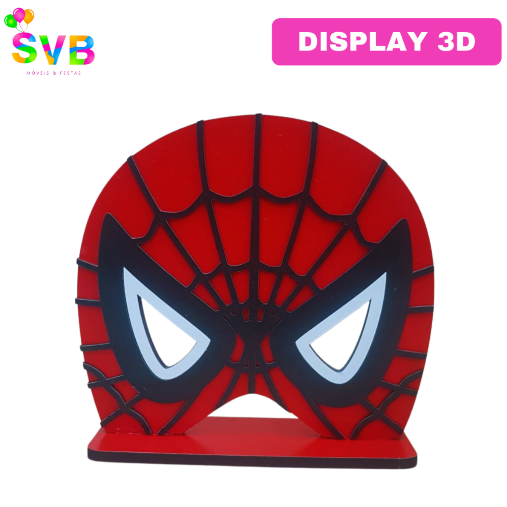 Display Mesa Mascara Homem Aranha Super Herois Decoração Festa