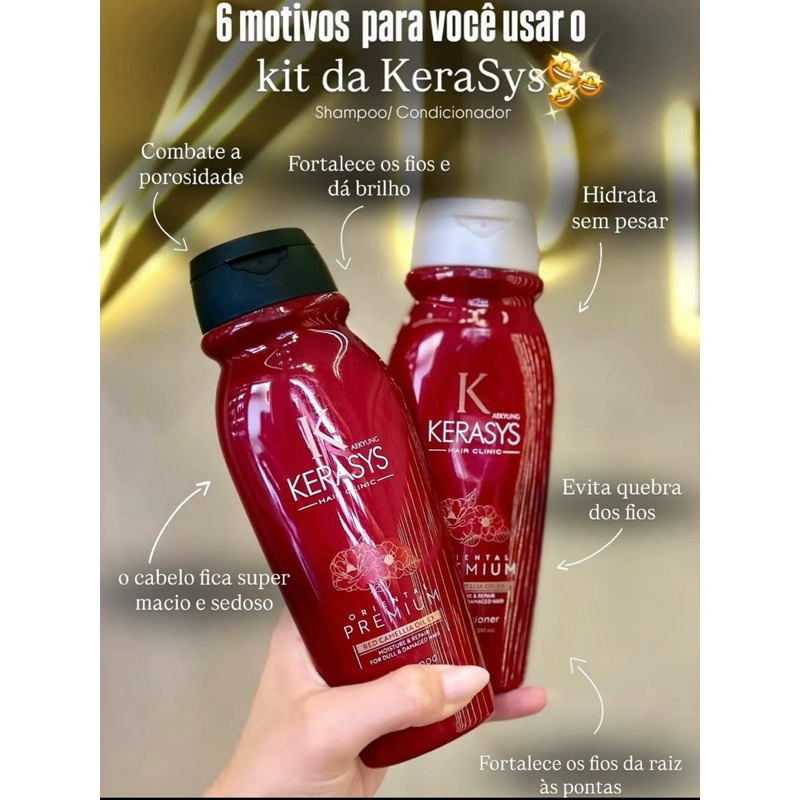KIT Shampoo e Condicionador Kerasys ORIENTAL Premium  200ML - ORIGINAL