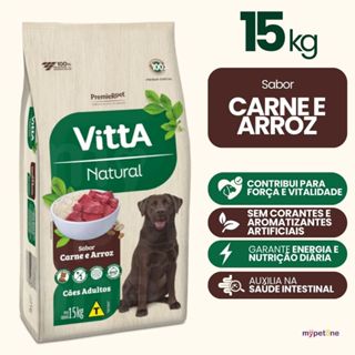 Ração Premier Vitta Natural Cães Adultos Carne e Arroz 15kg – Nutrição Completa em Oferta na Shopee