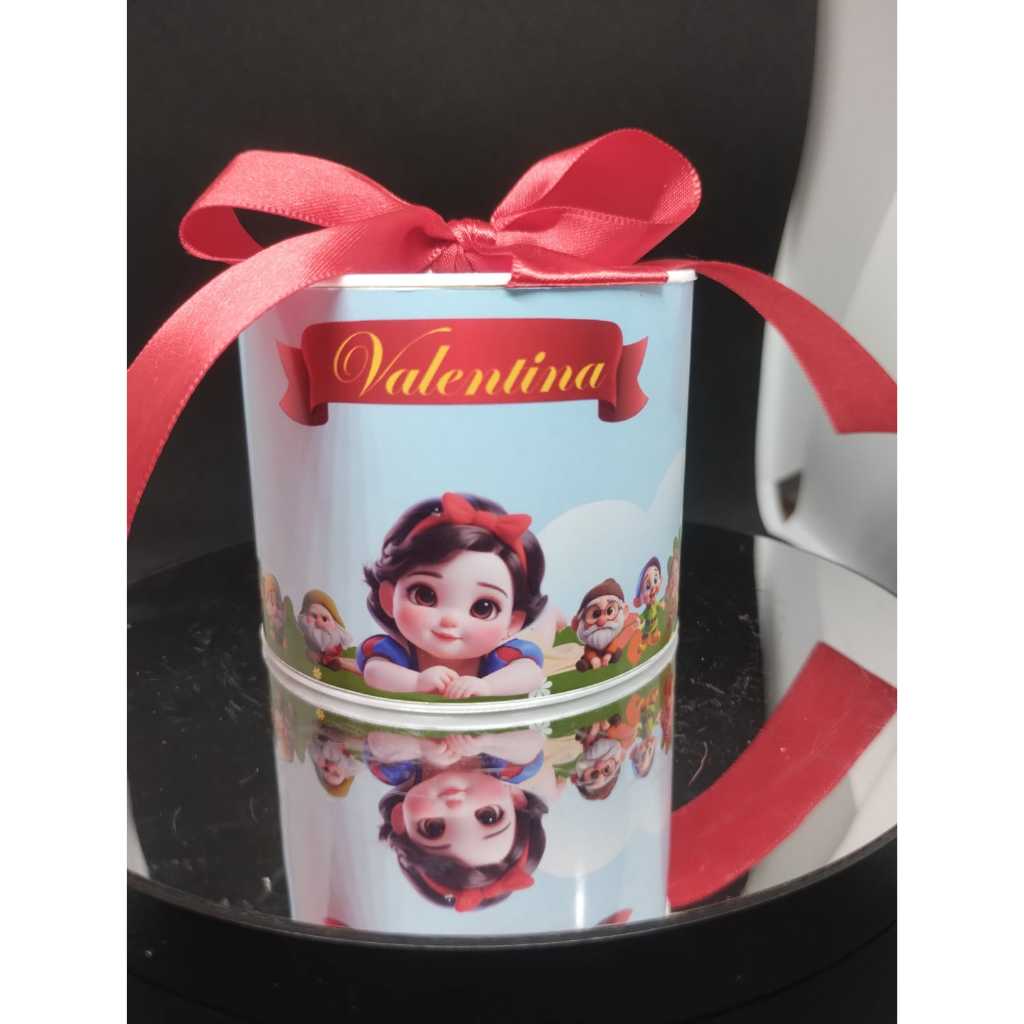 Kit mini Tubolatas 5x6 Personalizadas Branca de neve Aniversário Maternidade chá de bebê