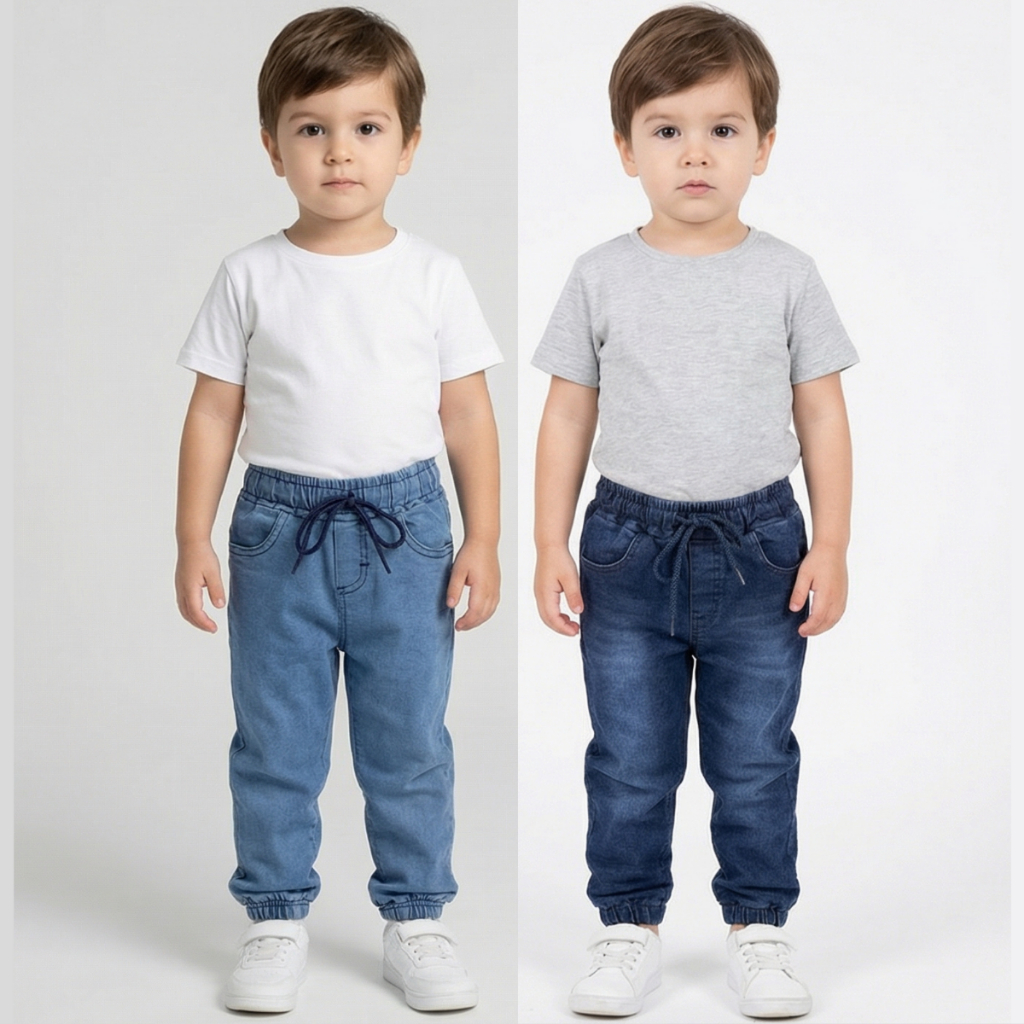 Kit Com 2 Calças Jogger Menino Bebê Masculino Tamanho 1 2 3 4 e 6