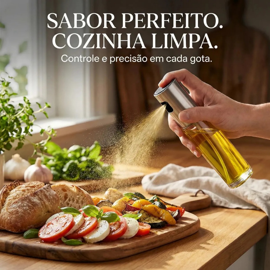 Borrifador Spray Azeite Vinagre 100ml Vidro Inox para Air Fryer Saladas Cozinha + Brinde em Oferta na Shopee