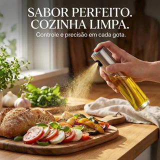 Borrifador Spray Azeite Vinagre 100ml Vidro Inox para Air Fryer Saladas Cozinha + Brinde em Oferta na Shopee