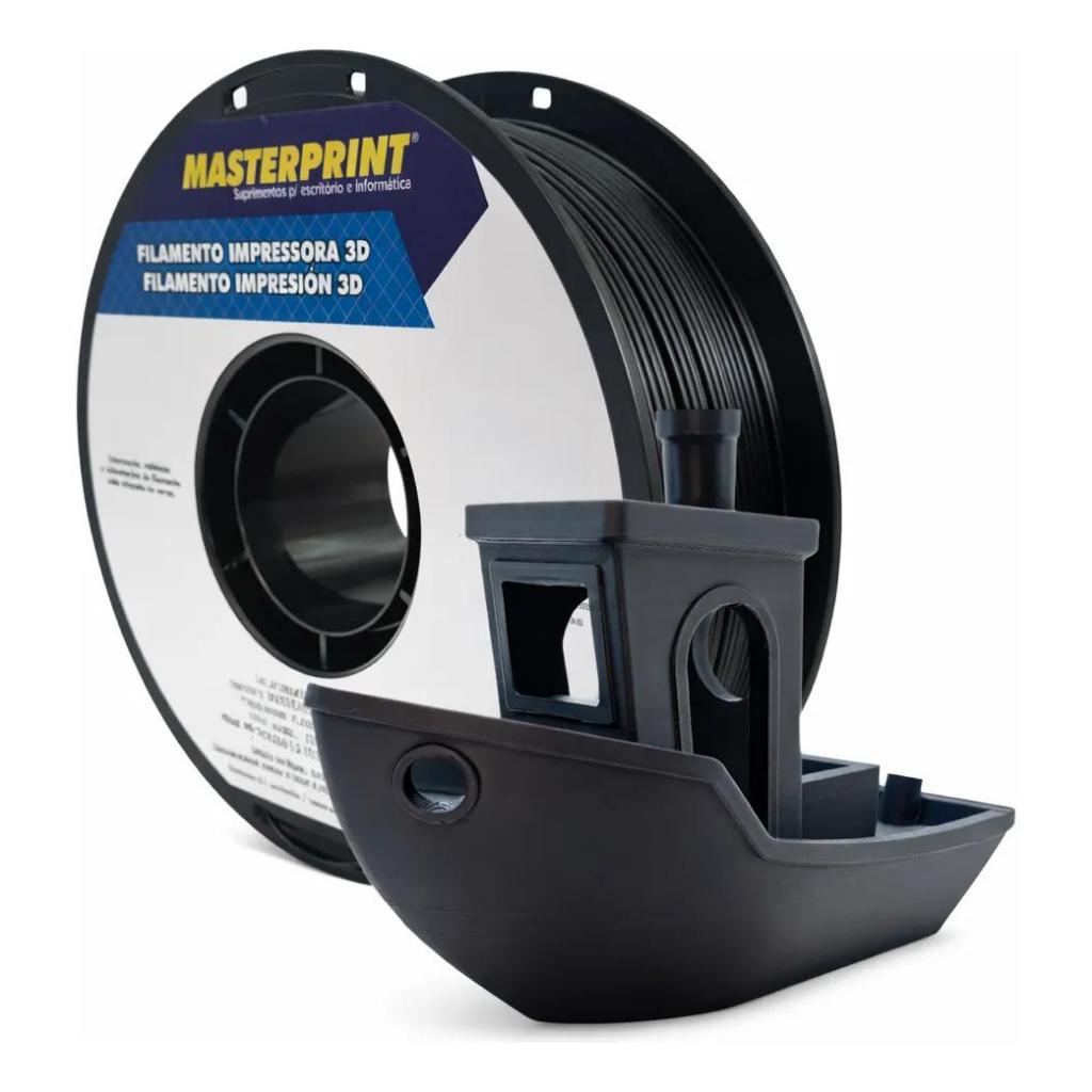 Filamento PETG Básico Preto Rolo 1 kg Impressora 3D Creality Bambu Lab