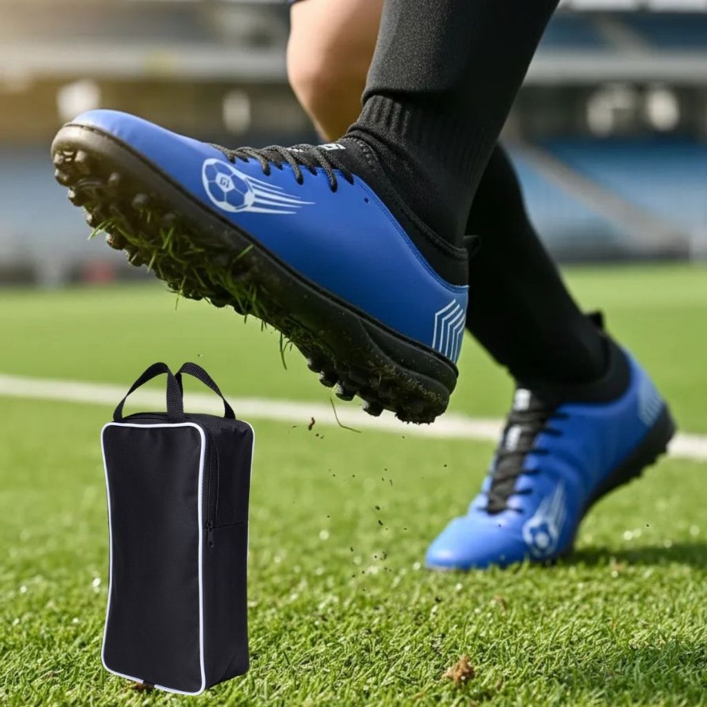 Chuteira Society Adulto Sintética Botinha + Porta Chuteira Resistente Conforto Treino Jogo