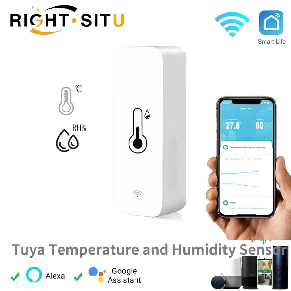 Sensor Inteligente de Temperatura e Umidade WIFI TUYA ou Bluetooth, Home Security, Alexa, Google Home