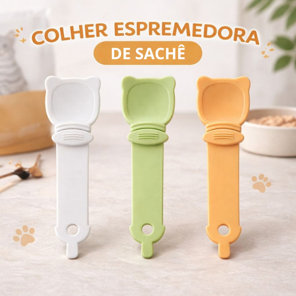 Colher Para Sachê de Gatos Petisco Cremoso Churu