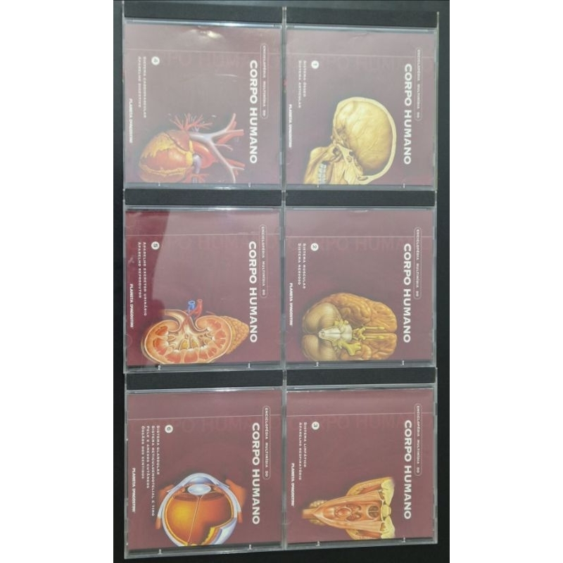 CDS Enciclopédia Multimídia Do Corpo Humano 6 Cds Conservado - ENFERMAGEM  - BIOMEDICINA - MEDICINA