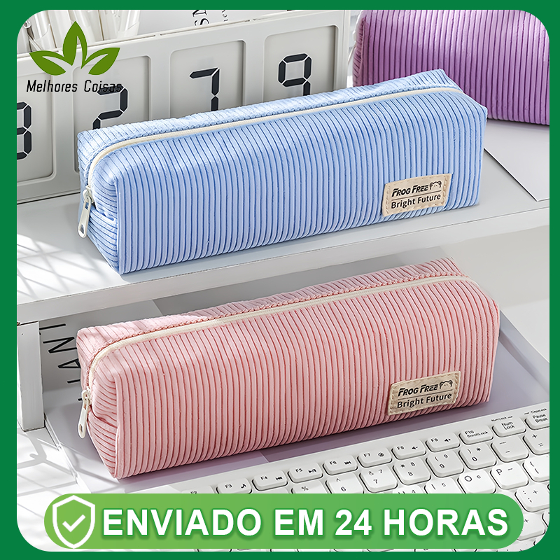 Nova Versão Coreana Ins Estojo de Lápis de Veludo Simples e Fofo Caixa de Papelaria Niche Bolsa em Oferta na Shopee