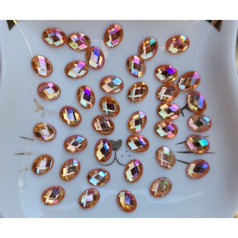 atacadinho Strass chaton oval 6x8mm ou 4x6mm 200pçs — imagem 2 de 2