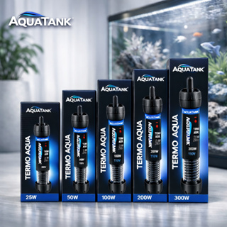 Aquecedor Com Termostato Submersível Aquatank Termo Aqua Para Aquários 25w 50w 100w 200w 300w em Oferta na Shopee