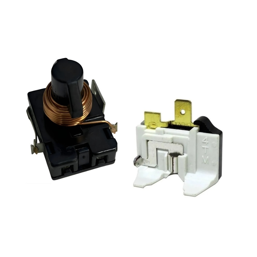 Rele Compressor Embraco Geladeira 21351 4083 - 110v 1/4hp e Protetor Térmico