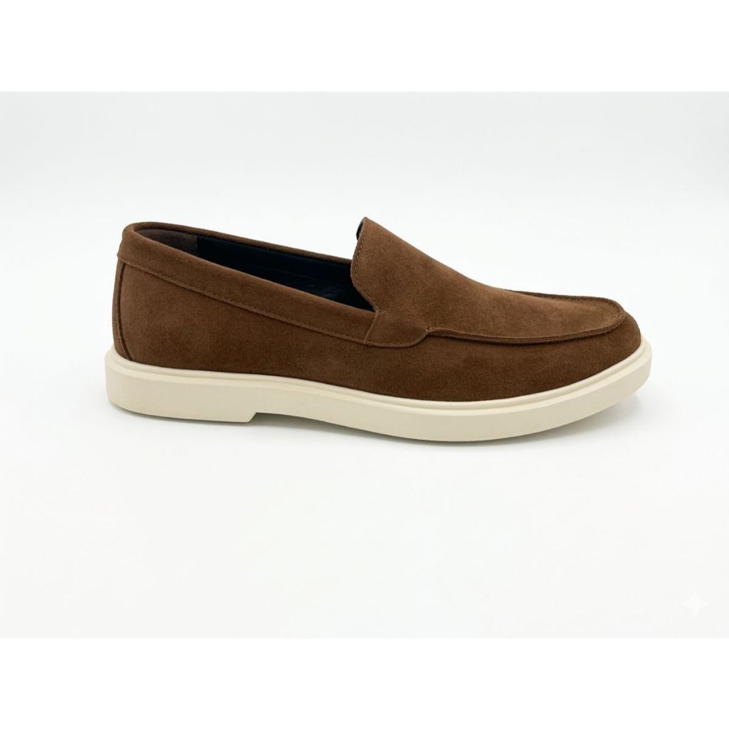 Sapato Masculino Loafer Slip On Camurça Casual Esporte Fino Mocassim Confortável Calce Fácil Social Premium — imagem 2 de 2
