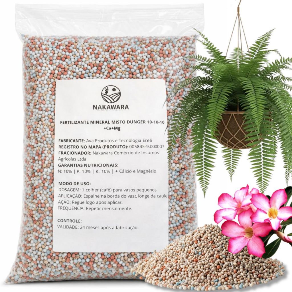 Adubo Fertilizante Completo Para Plantas Flores Rosa Do Deserto Samambaia NPK 10-10-10 5Kg em Oferta na Shopee