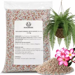 Adubo Fertilizante Completo Para Plantas Flores Rosa Do Deserto Samambaia NPK 10-10-10 5Kg