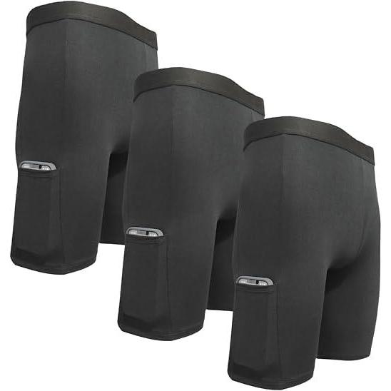 Kit 3 Bermuda Short Ciclista Corrida Térmico Masculina com Proteção UV para Atividades ao Ar Livre Treino Academia Fit