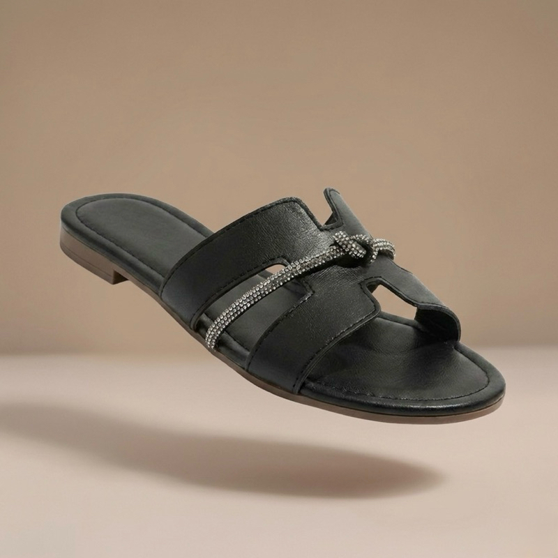 Sandália Feminina Rasteirinha strass Chinelo - Rasteira Pedraria Verão Lançamento