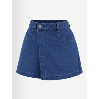 Short Saia Jeans Feminino Assimétrico Cintura Alta Saia Short Jeans Estiloso Modelagem Perfeita em Oferta na Shopee