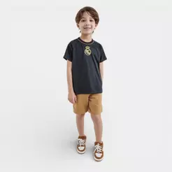 Camiseta Infantil Real Madrid Lenda Menino - Preto