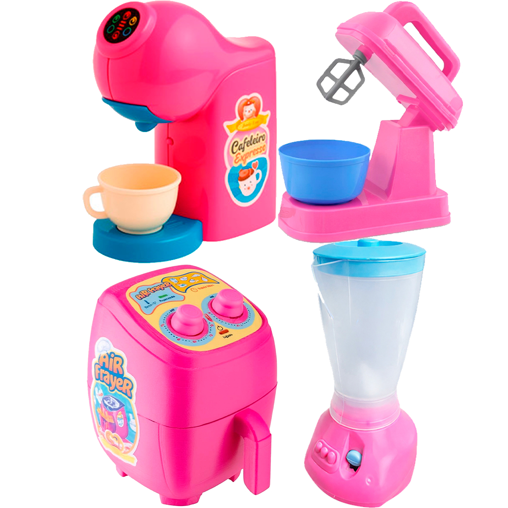 Eletrodomesticos De Brinquedo Infantil Faz De Conta Rosa - Coleção Play Cooker
