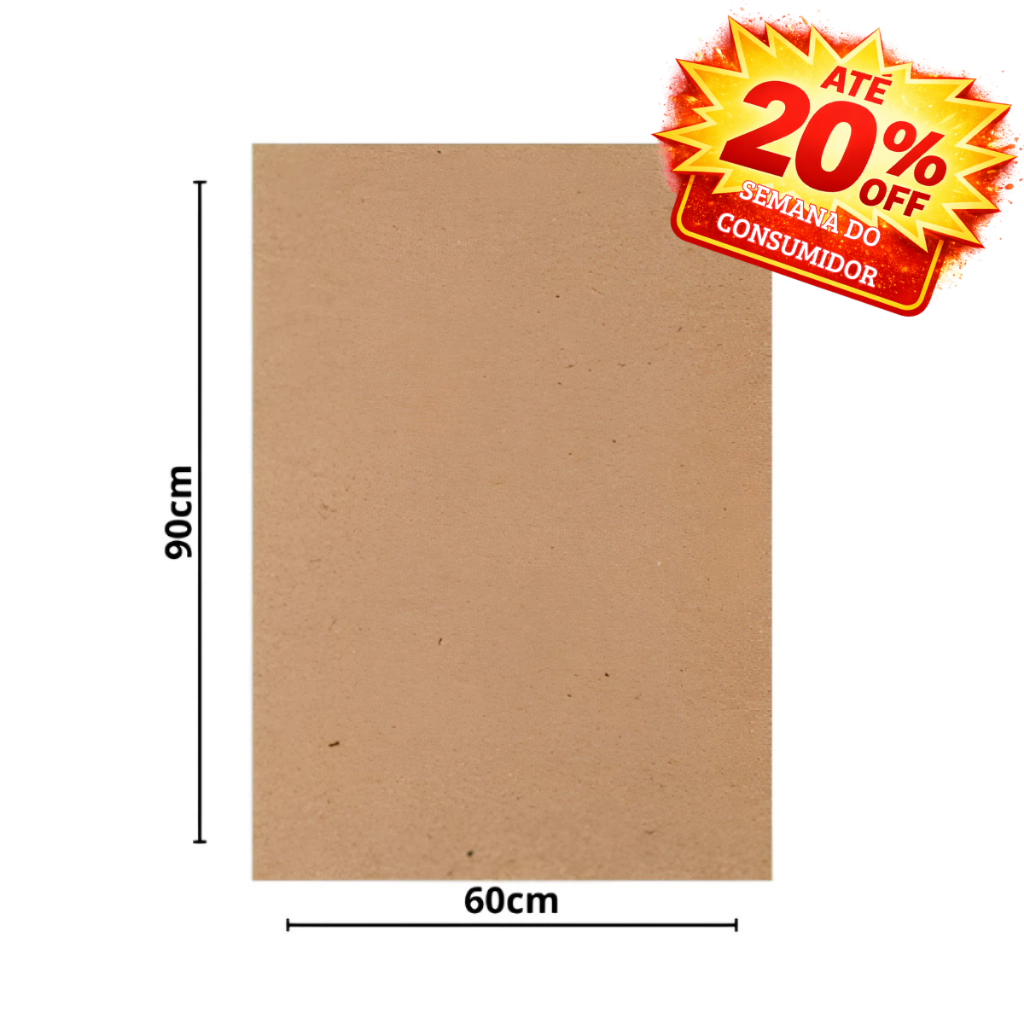 Placas de MDF 3mm para Decoração - Artesanato 90cmx60cm em Oferta na Shopee
