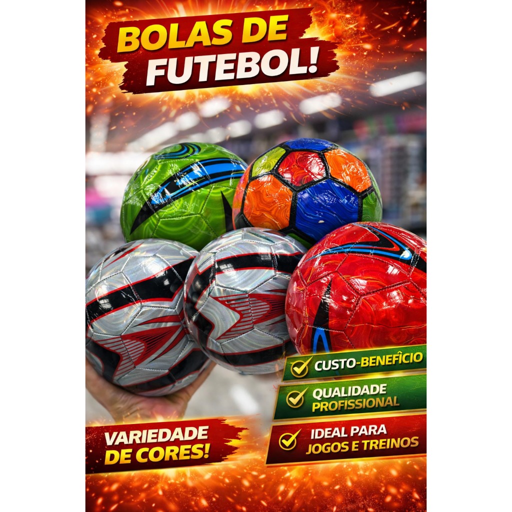 Bola de Futebol Campo Resistente Costurada Treino Jogo Futebol
