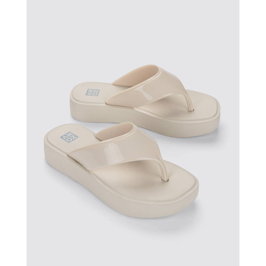 19166 Sandália Zaxy Lit Eva Tamanco Leve Azul, Preto, Nude e Off White Confortavel