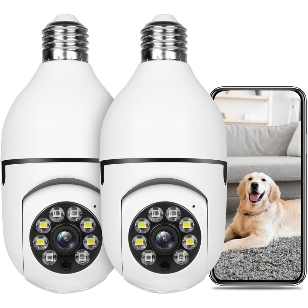 Câmeras Wifi Ip 360° Giratória Lâmpada Sem fio Prova D’água de segurança  full HD Visão Noturna com app V720 em Oferta na Shopee