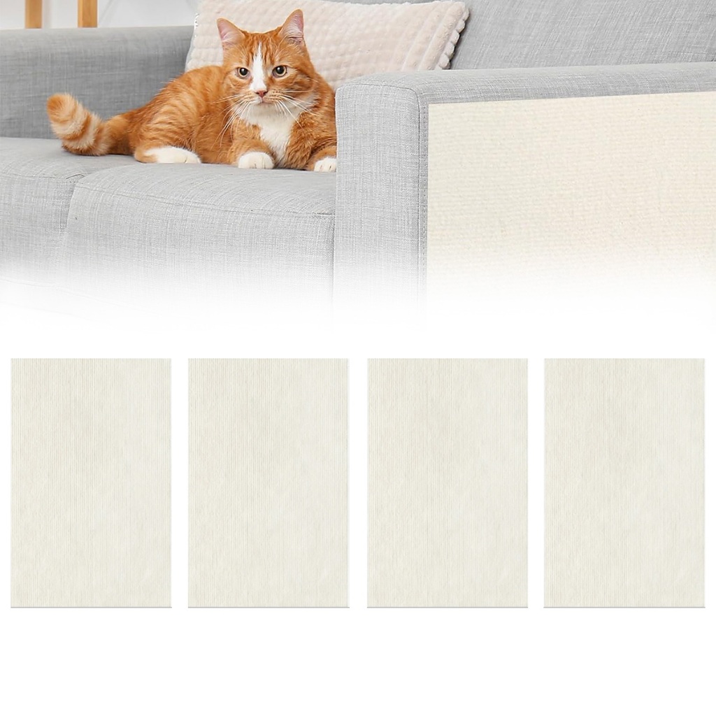 KIT 4 peças Protetor Adesivo Arranhador P/ Gato Evite Danos em Sofás e Móveis, Várias Cores 30x60cm