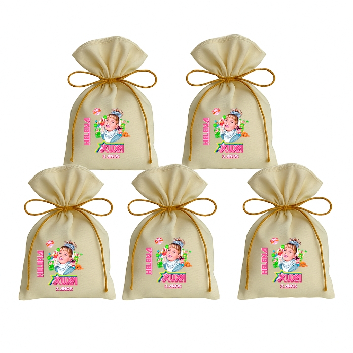 Kit 10 Saquinho Personalizados Festa Lembrancinhas Xuxa Xou da Xuxa