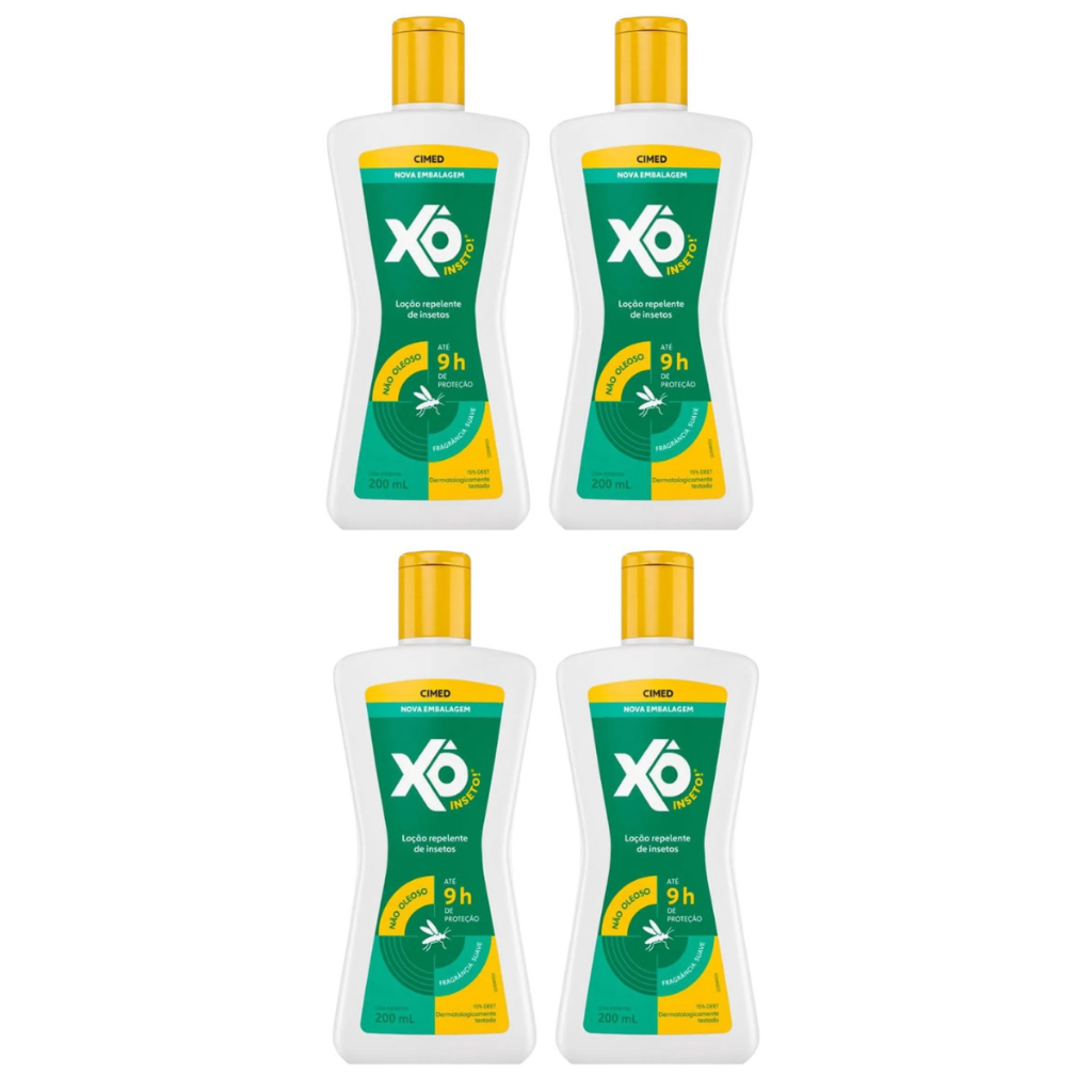 4 Un Repelente Xo Inseto Loção Hidratante 200ml em Oferta na Shopee