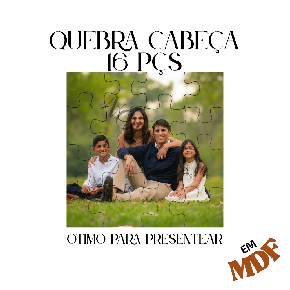 Quebra Cabeça Personalizado MDF Presente Criativo Dia das mães Aniversário Lembrancinha