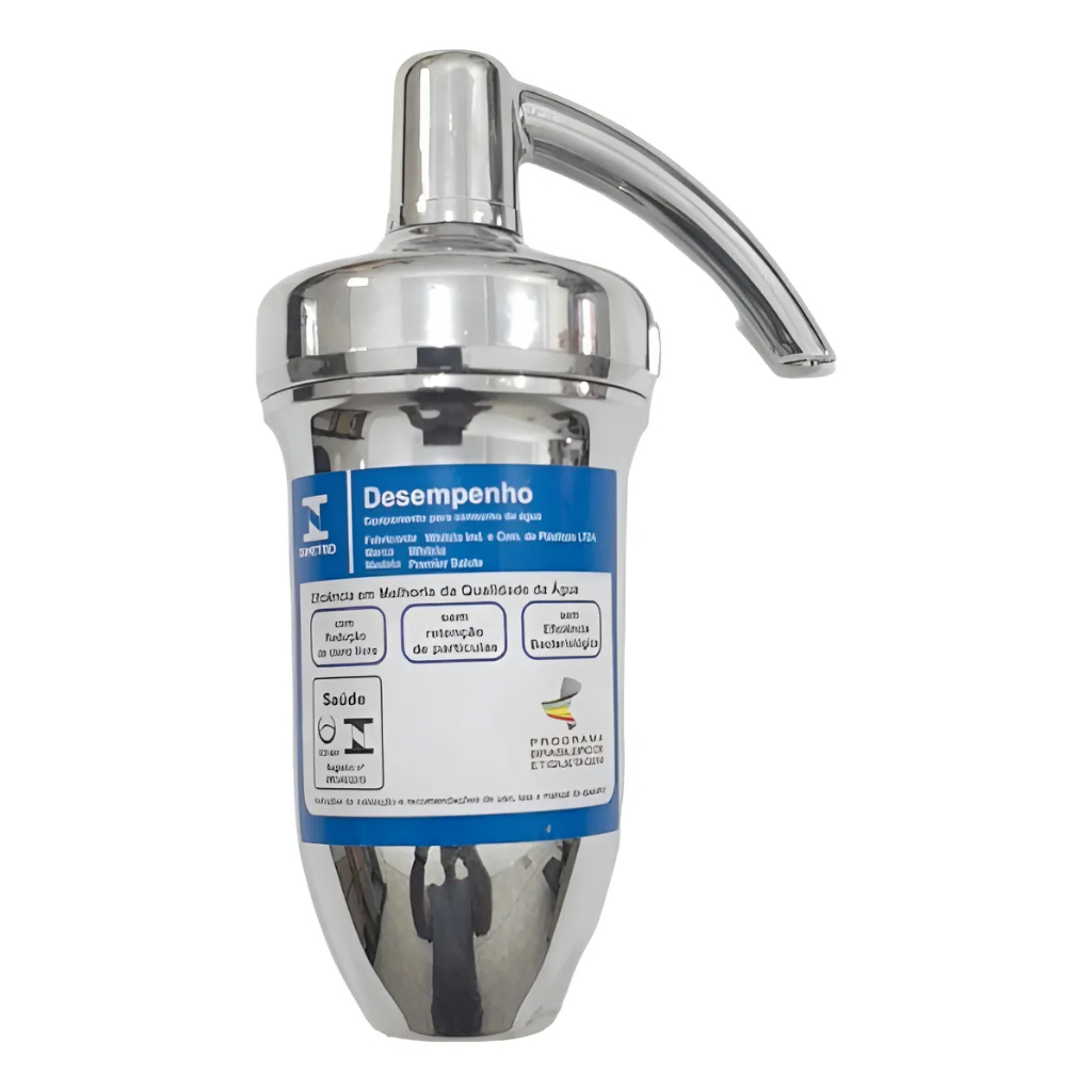 Filtro de Água para Torneira Copo ABS Premier Salut Whilcla com refil Vela Carvão Ativado