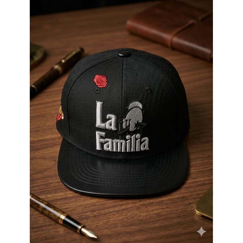 Boné aba Reta Bordado Premium Streetwear La Família SnapBack Estilo Hip Hop