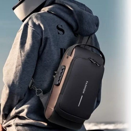 Bolsa Masculina Pochete Transversal Impermeável Antifurto Ombro Casual
