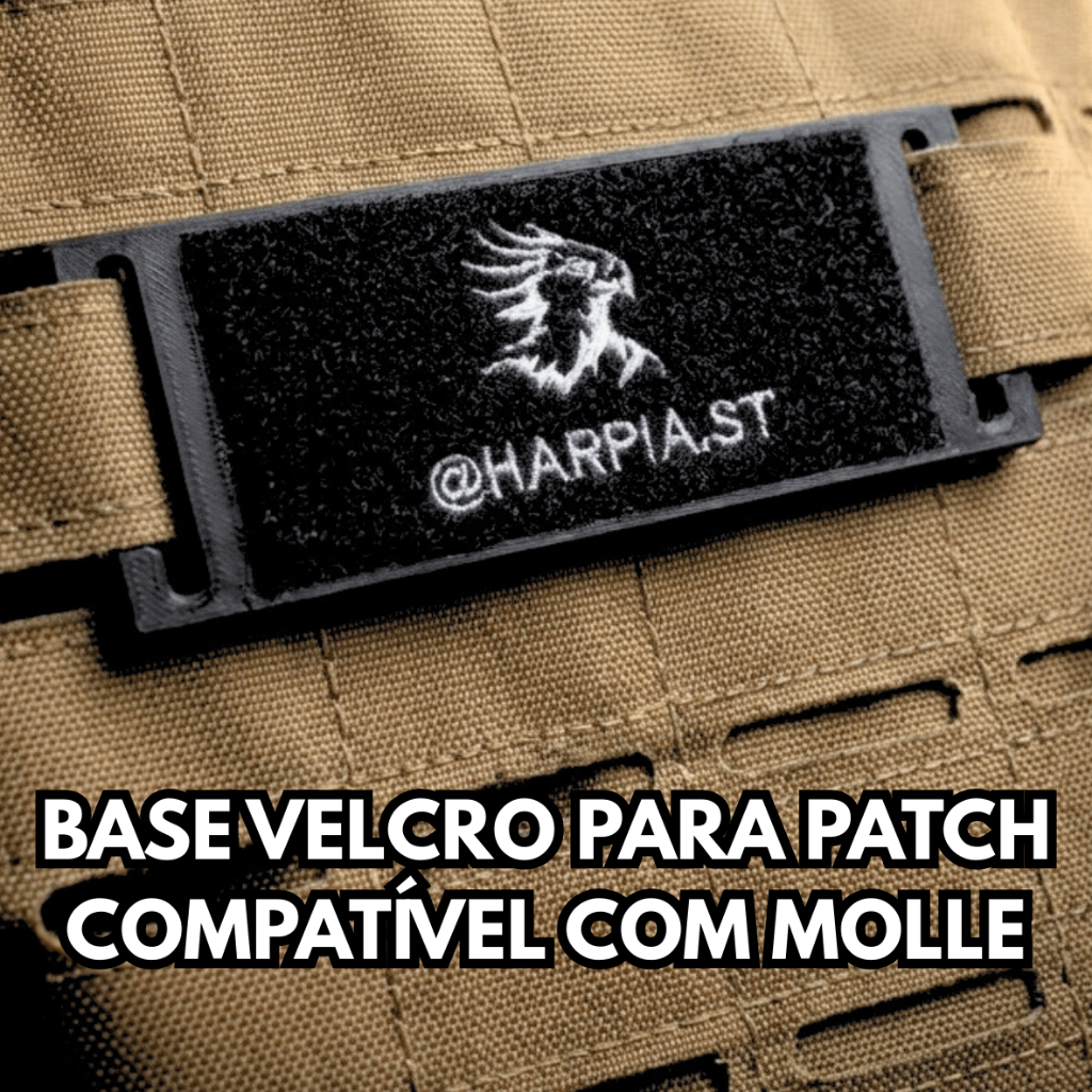 Porta Patch MOLLE para Mochila | Base Velcro para Patch Tático Militar Airsoft
