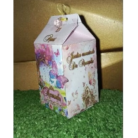 caixa milk personalizada jardim encantado borboleta, pegue e monte, lembrancinhas, aniversário