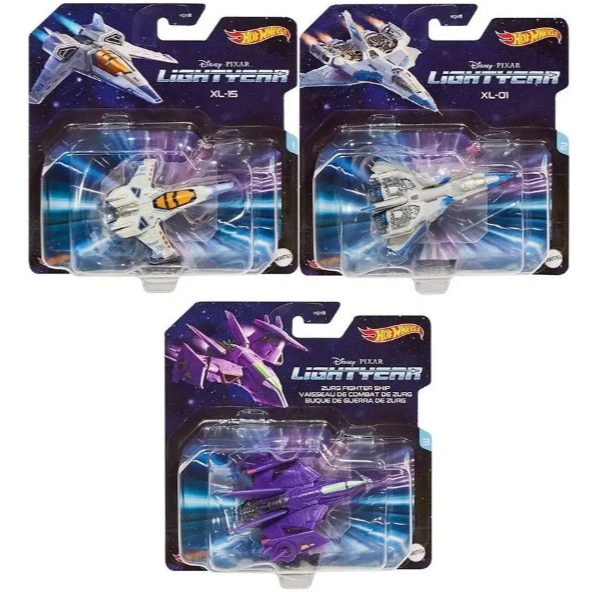 Hot Wheels Buzz Lightyear Nave Espacial XL-15, XL-01 e Nave do Zurg | Disney Pixar