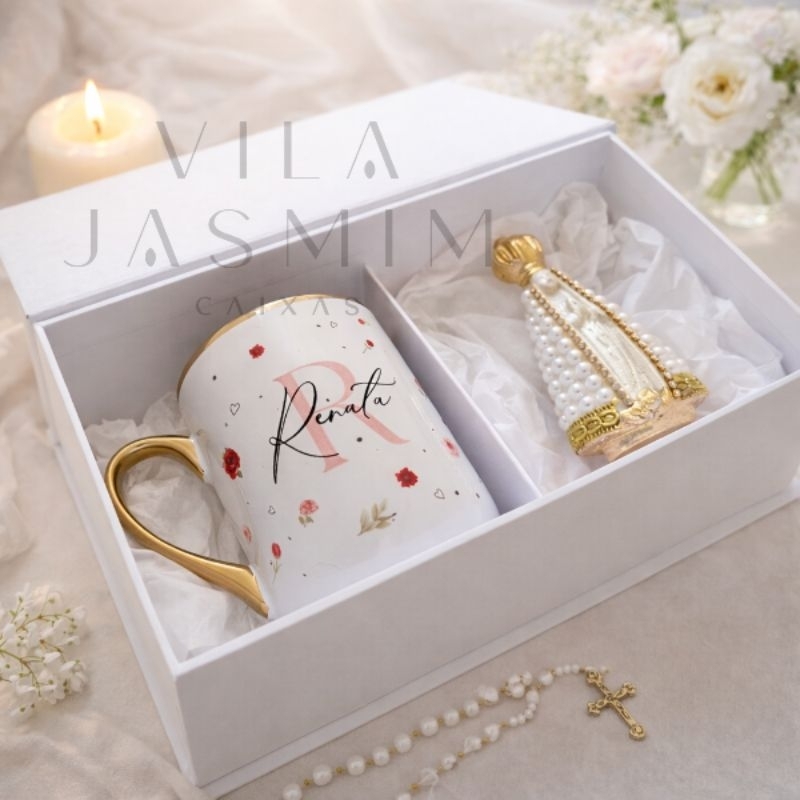 Caixa Convite para Padrinhos Batizado Xícara Caneca em Oferta na Shopee