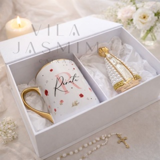 Caixa Convite para Padrinhos Batizado Xícara Caneca em Oferta na Shopee