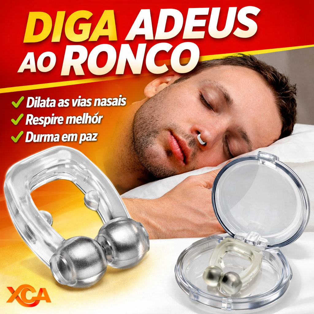 Clipe Magnético Nasal Anti Ronco e Apneia Dilatador Respire Melhor Durma Tranquilo